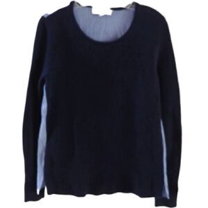 Loft Mixed Media Navy top